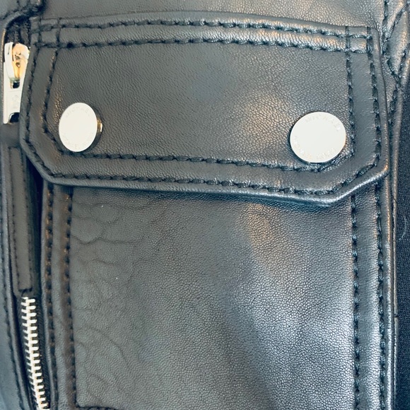 Michel Kors Leather Mixed Media Motorcycle Jacket NWOT - Picture 13 of 16